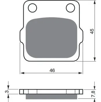 Brzdová destička Brzdové destičky GOLDFREN 007 S3 YAMAHA YFM 660 Grizzly 2002-2008