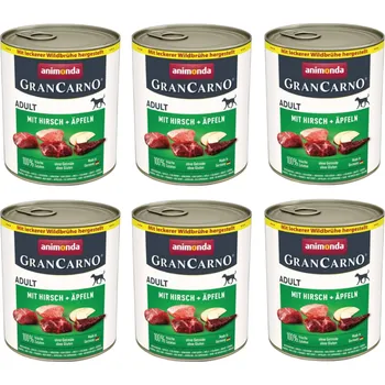 Krmivo pro psa ANIMONDA GranCarno příchuť pro dospělé psy: jelen + jablko 6x800g