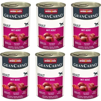 Krmivo pro psa ANIMONDA GranCarno Adult Dog se srdíčky 6x400g