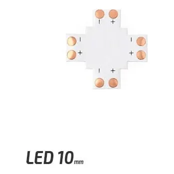 BERGE Spojka pro LED pásky - X - CN21 - 10mm - 2pin - SMD 5050, 5630, 5730 60117