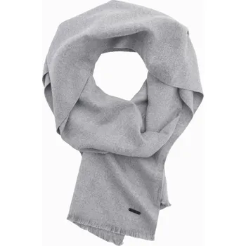 Šála Pánská jednobarevná šála s třásněmi - šedá V3 OM-ACSF-0116 - univerzální