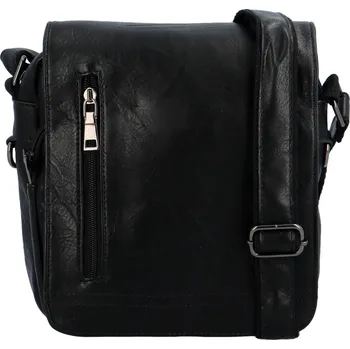 Pánská koženková crossbody s klopou Marcian, černá