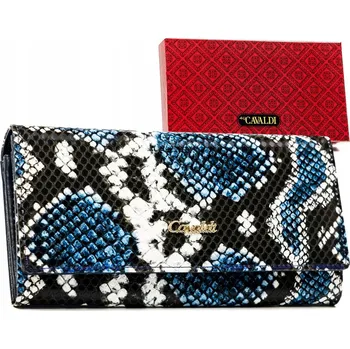 Peněženka Velká dámská peněženka se vzorem hadí kůže Barva: námořnictvo