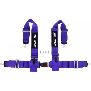 Návlek na bezpečnostní pás Bezpečnostní pásy 4-bodové SLIDE 3" fialové