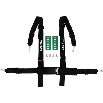 Návlek na bezpečnostní pás Bezpečnostní pásy 4-bodové 2" Takata Replica černé