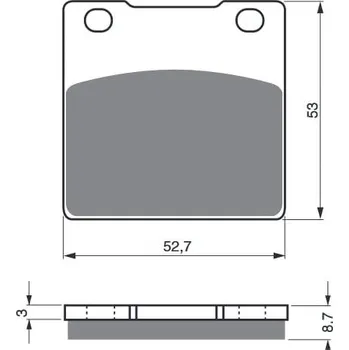 Brzdová destička Brzdové destičky GOLDFREN 016 S3 KAWASAKI ZXR 750 1988-1995