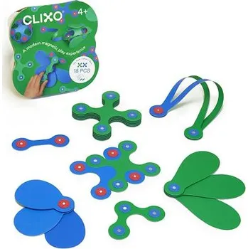 ostatní stavebnice CLIXO Itsy Green & Blue - magnetická stavebnice 18 kusů