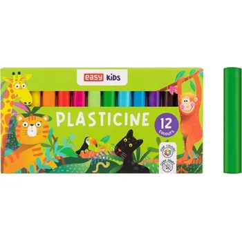 Modelovací hmota Easy Kids COLOUR - Školní plastelína - 12 barev