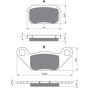 Brzdová destička Brzdové destičky GOLDFREN 283 S3 283 S3