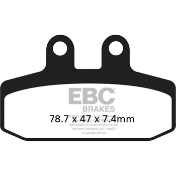 Brzdová destička Brzdové destičky EBC FA256 APRILIA Mana 850 2008-2016