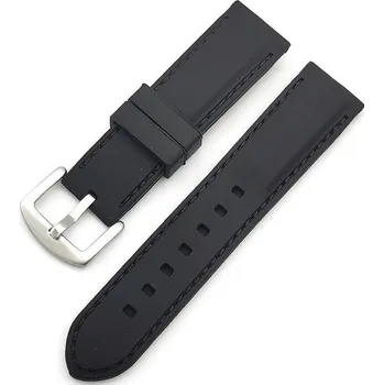 Řemínek na hodinky Silikonový řemínek Ricardo Fermo, černý - 20 mm