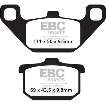 Brzdový systém BRZDOVÉ DESTIČKY SPÉKANÉ HH KAWASAKI VN 1500 Classic Tourer (FI) 1998-1999