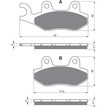 Brzdová destička Brzdové destičky GOLDFREN 002 K5 TRIUMPH Speed Triple 955 1999-2001