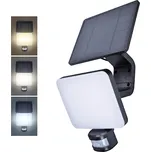 Solight LED solární osvětlení se senzorem, 11W, 1200lm, 3 CCT, Li-Ion, černá
