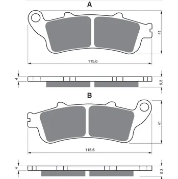 Brzdová destička Brzdové destičky GOLDFREN 135 S3 HONDA FJS 400 Silver Wing 2006-2008