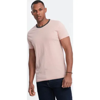 Pánské tričko Pánské tričko se syrovým povrchem - růžové V5 OM-TSCT-22SS-004 - L