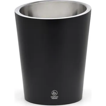 Chladič na víno Dvoustěnný chladič na šampaňské Black - Leopold Vienna (Black chladící nádoba na šampaňské, dvoustěnná - Leopold Vienna)