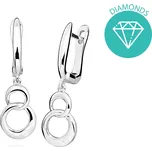 JVD Elegantní stříbrné náušnice s briliantem SVLE0502SH8BI00 + 2 měsíce na vrácení zboží