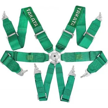 Návlek na bezpečnostní pás Bezpečnostní pásy 6-bodové 3" Takata Replica zelené
