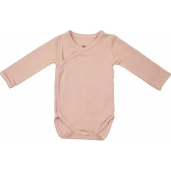 Kojenecký body Timboo body s dlouhým rukávem Newborn - Misty Rose, vel. 50/56