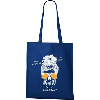 Nákupní taška DOBRÝ TRIKO Nákupní taška s potiskem Život mámy Barva: Královsky modrá