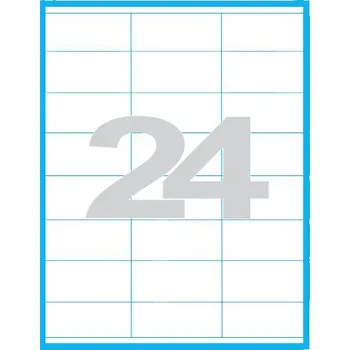 Samolepící etiketa Etikety MP print samolepící A4, 70x36 mm, 24ks/arch, 100 archů, reflexní červené