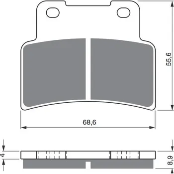 Auto-moto Brzdové destičky GOLDFREN 251 S3 APRILIA RS 125 2006-2013
