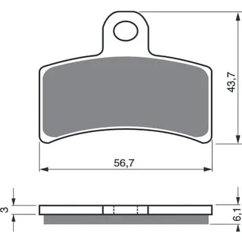 Brzdová destička Brzdové destičky GOLDFREN 143 K5 GAS GAS EC 50 Boy 2000-2004
