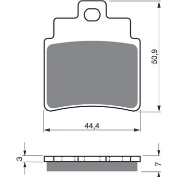 Brzdová destička Brzdové destičky GOLDFREN 140 AD STREET (1 set = 4 pcs) SYM GTS 300 Joymax 2009-2020