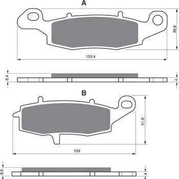 Auto-moto Brzdové destičky GOLDFREN 124 S3 SUZUKI Intruder C 1800 R 2008-2013