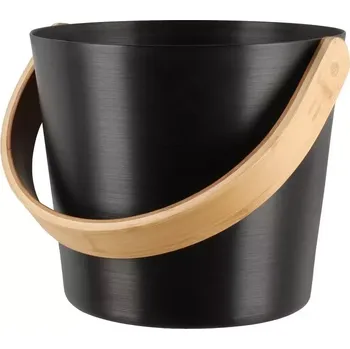 Vědro do sauny Rento 176835 - 5L, černé, hliníkové, odolné vůči teplu a vlhkosti, lehké