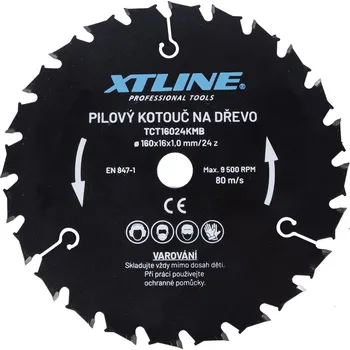 Pilový kotouč XTLINE Kotouč pilový s SK plátky - kombinovaný | 160x1,0x16 mm, 24 zubů