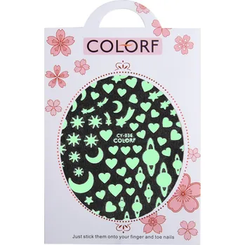 Nailee Samolepky na nehty svítící v UV Kosmos CY-036