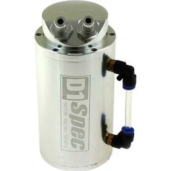 Olejové čerpadlo D1 Spec Oil catch tank, zachyt. olejová nádoba 0.7L 9mm D1Spec stříbrná replika