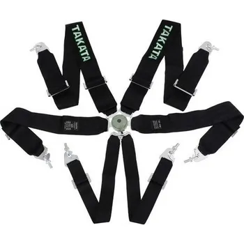 Návlek na bezpečnostní pás Bezpečnostní pásy 6-bodové 3" Takata Replica černé