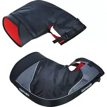 Cyklistické návleky a Zimní návleky na ruce OXFORD SUPER MUFFS OX395 barva černá/šedá (Zímní výbava motorkářů, s těmito zateplenými návleky zůstávají vaše ruce v teple a suchu)