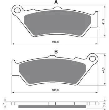 Brzdová destička Brzdové destičky GOLDFREN 106 S3 APRILIA Moto 650 1995-2000