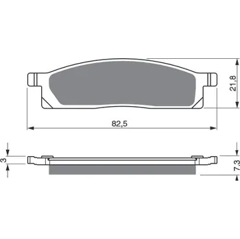 Brzdová destička Brzdové destičky GOLDFREN 034 S3 YAMAHA YZ 80 1986-2001