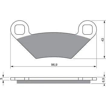 Brzdová destička Brzdové destičky GOLDFREN 300 K5 POLARIS Sportsman 800 2012-2013