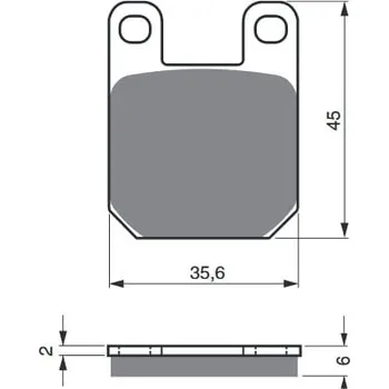 Brzdová destička Brzdové destičky GOLDFREN 121 AD PEUGEOT TKR 50 2001-2011