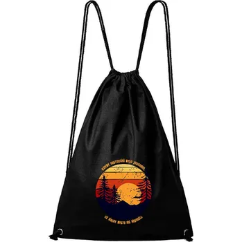 Městský batoh DOBRÝ TRIKO Bavlněný batoh s potiskem Cestování Barva: Černá