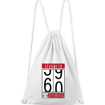 Městský batoh DOBRÝ TRIKO Bavlněný batoh Věkometr 60 Barva: Bílá