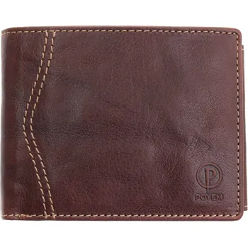 Peněženka Pánkská kožená peněženka Poyem 5232 hnědá