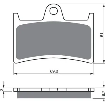 Brzdová destička Brzdové destičky GOLDFREN 070 AD STREET YAMAHA XSR 900 2016-2017