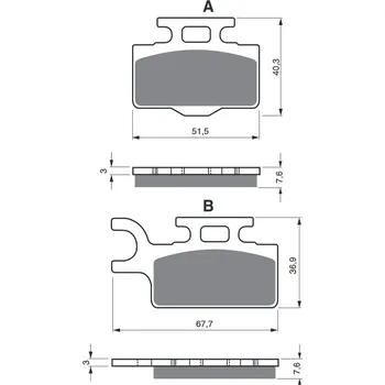 Brzdová destička Brzdové destičky GOLDFREN 167 AD 167 AD