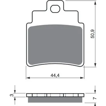 Brzdová destička Brzdové destičky GOLDFREN 140 AD STREET (1 set = 4 pcs) KYMCO Grand dink 250 2001-2006