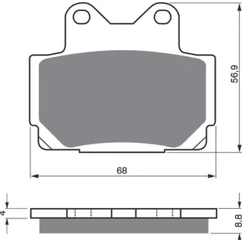 Autodíl Brzdové destičky GOLDFREN 067 AD STREET YAMAHA FZR 400 1987-1995