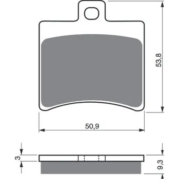 Brzdová destička Brzdové destičky GOLDFREN 150 AD STREET APRILIA Leonardo 300 2005-2005