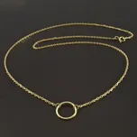 Goldpoint Zlatý náhrdelník lesklé kolečko Váha: 3.28 g, Délka: 48 cm