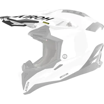 Helma na motorku Kšilt pro přilbu AVIATOR 3 (nové logo), AIROH (bílá)